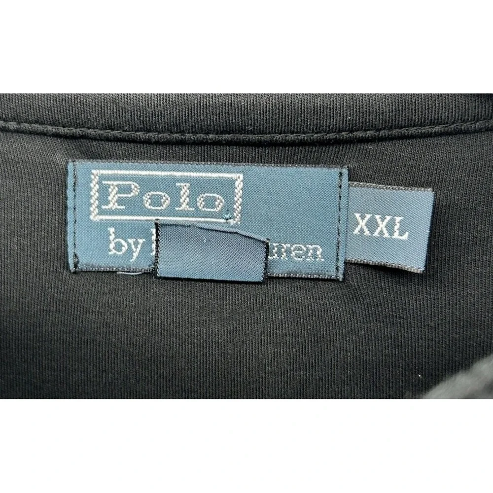 Polo Ralph Lauren Pima Cotton Long Sleeve Quarter Zip Pullover‎ Black Size 2XL